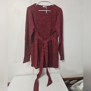 Ekouaer Maroon Ribbed Maternity Tunic Top!